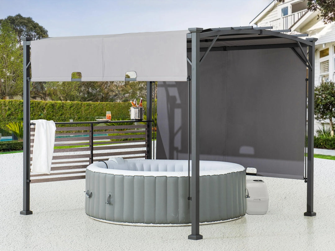 Pergola with Adjustable Canopy Roof: Modern Pergola Design Ideas
