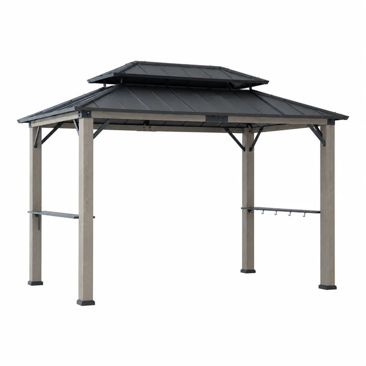 Power-Port Integrated Wooden Grill Gazebo 3.6m x 2.4m
