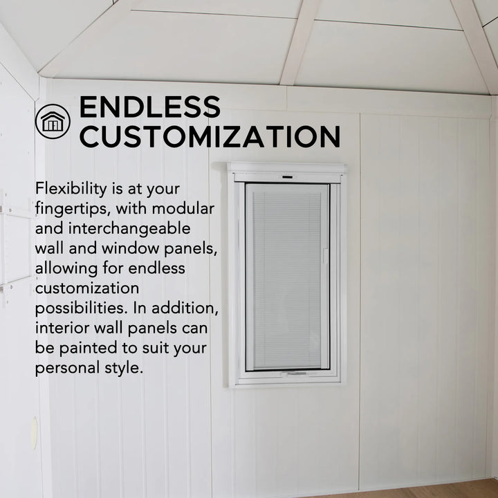 Modular wall panel system with text highlighting customization options.