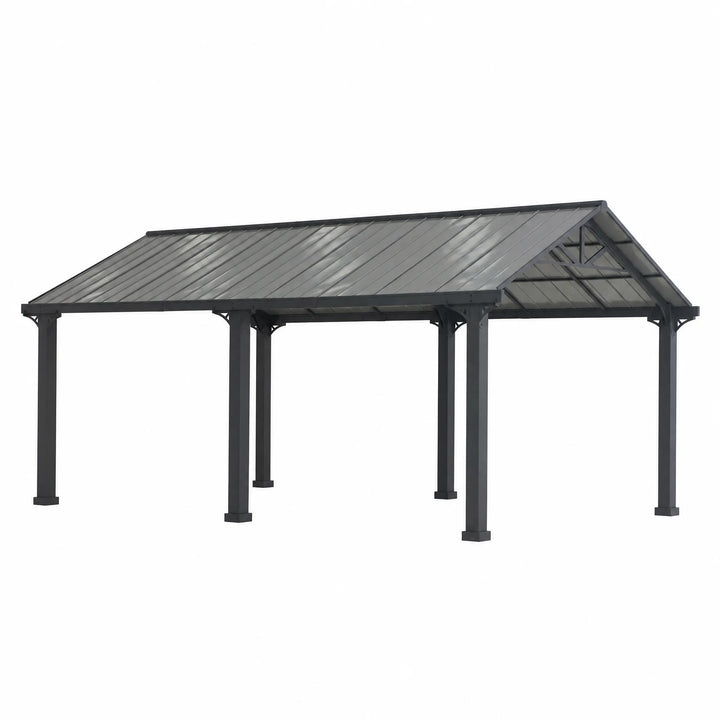 EIGER Heavy-Duty Galvanized Steel Carport 6.1m x 3.67m