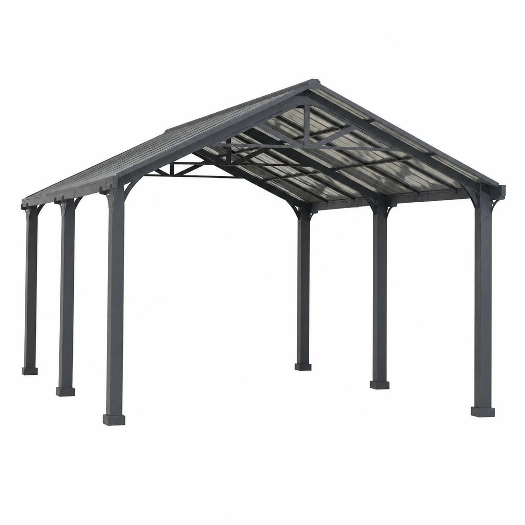 EIGER Heavy-Duty Galvanized Steel Carport 6.1m x 3.67m