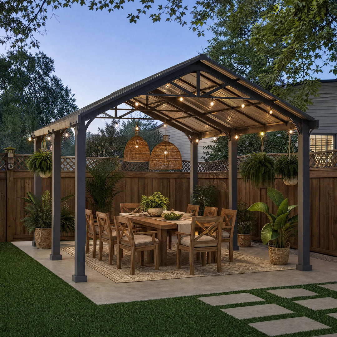 EIGER Heavy-Duty Galvanized Steel Carport 6.1m x 3.67m