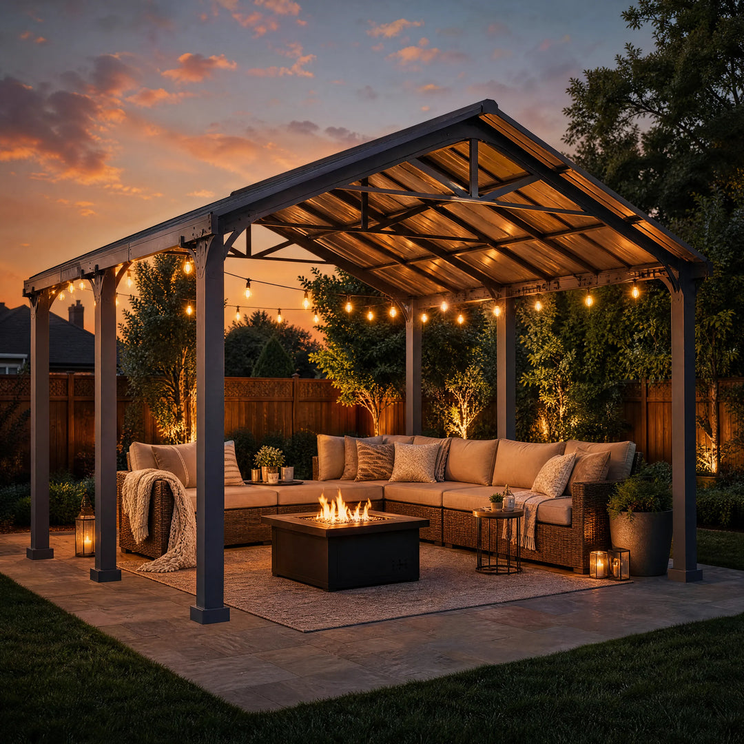 EIGER Heavy-Duty Galvanized Steel Carport 6.1m x 3.67m