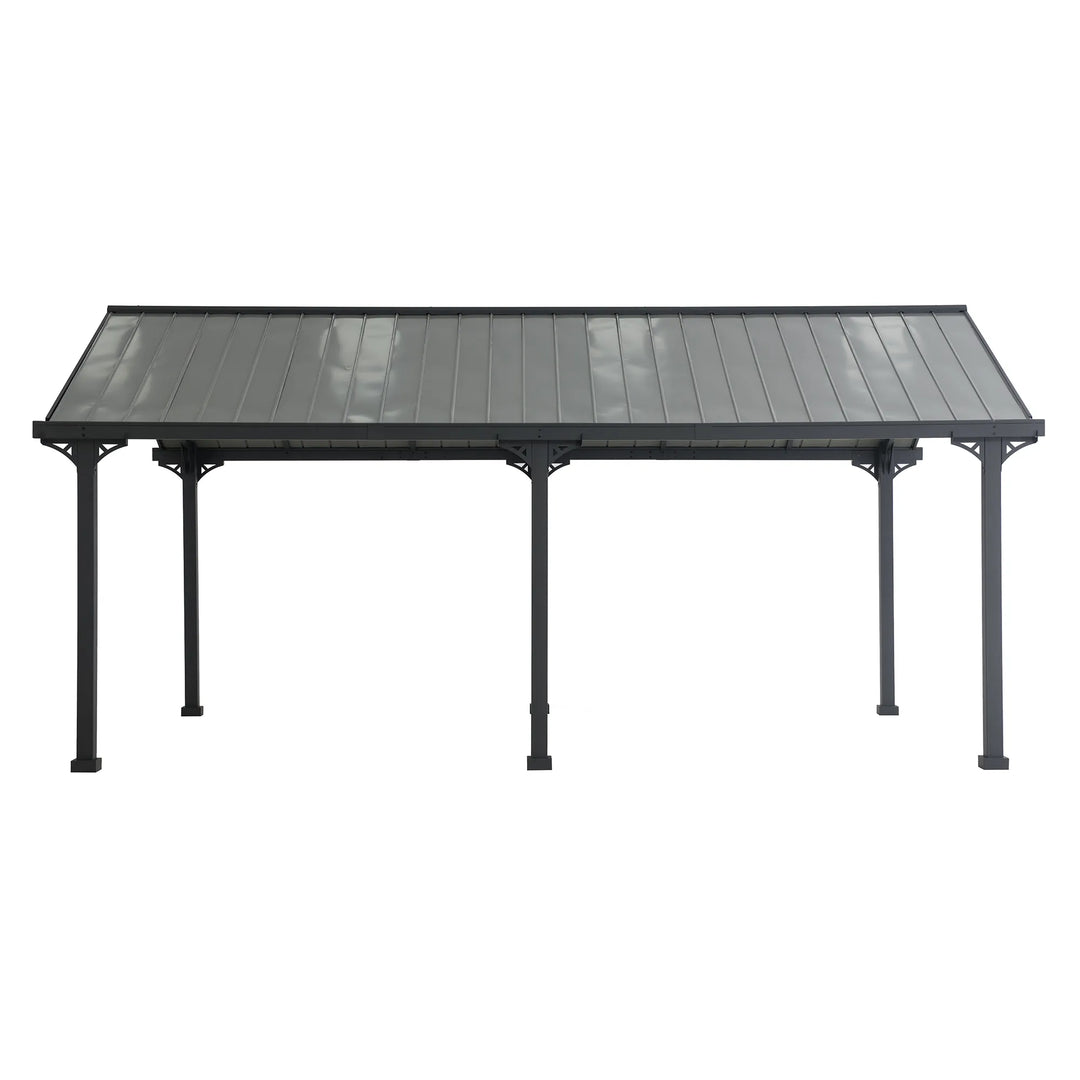 SUNJOY 6.1m x 3.67m Heavy-Duty Steel Frame Metal Carport
