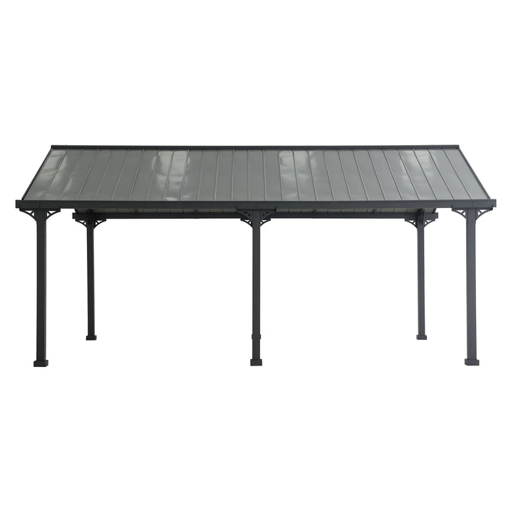 SUNJOY 6.1m x 3.67m Heavy-Duty Steel Frame Metal Carport