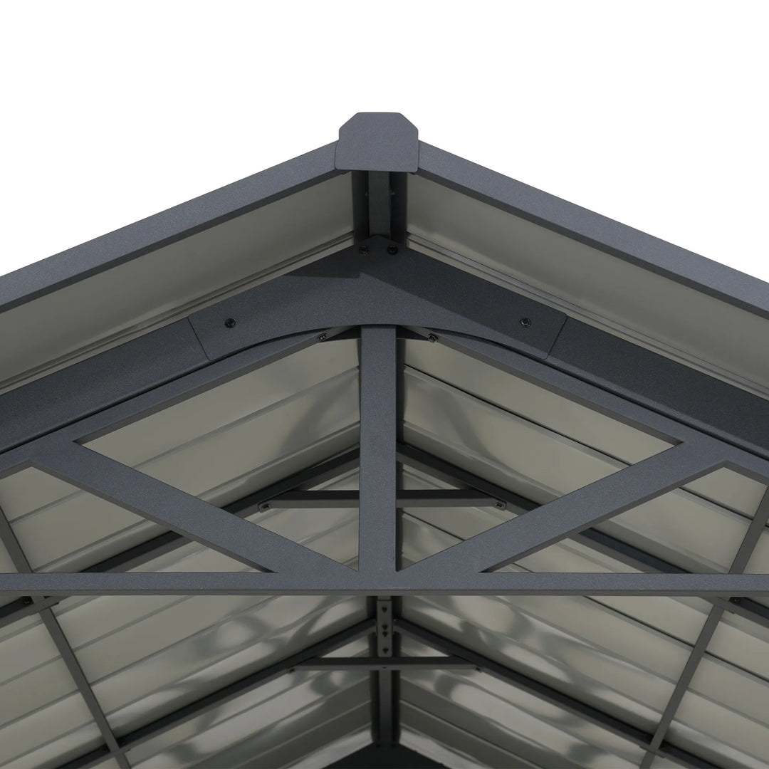 SUNJOY 6.1m x 3.67m Heavy-Duty Steel Frame Metal Carport