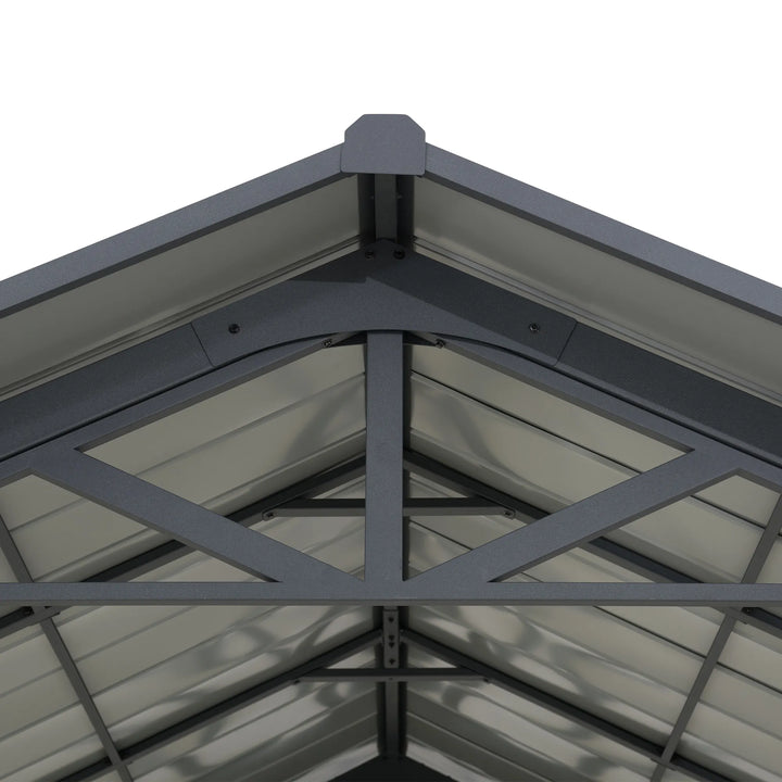 SUNJOY 6.1m x 3.67m Heavy-Duty Steel Frame Metal Carport