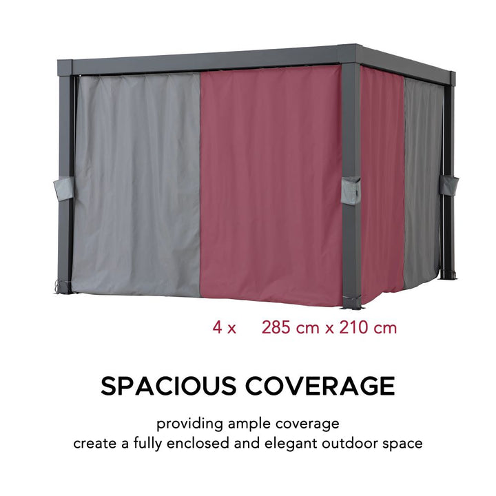SUNJOY Patio Gazebo Curtains for 3.06m x 3.06m Multi Gazebo