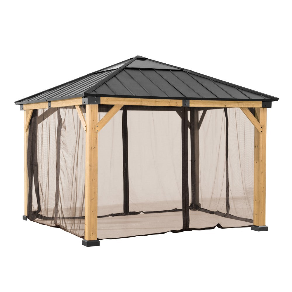 SUNJOY Replacement Mosquito Netting for 2.73m x 2.73m Cedar Wooden Gazebo