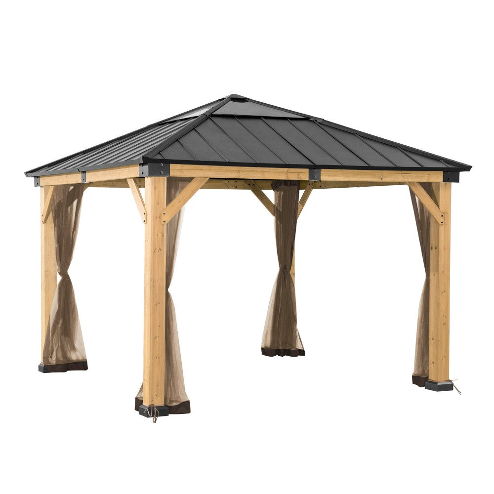 SUNJOY Replacement Mosquito Netting for 2.73m x 2.73m Cedar Wooden Gazebo