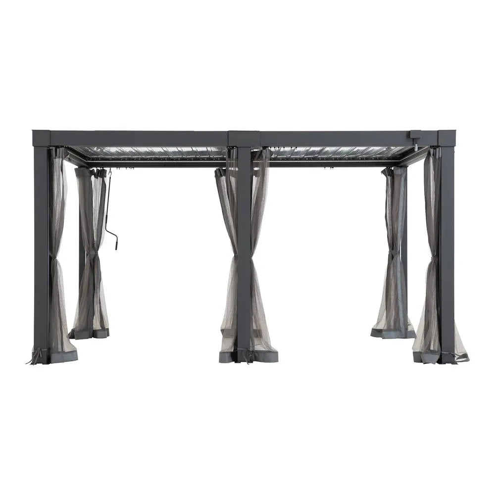 SUNJOY Multi Pergola Mosquito Netting for 4.06m x 3.06m Aluminum Louvered Pergola