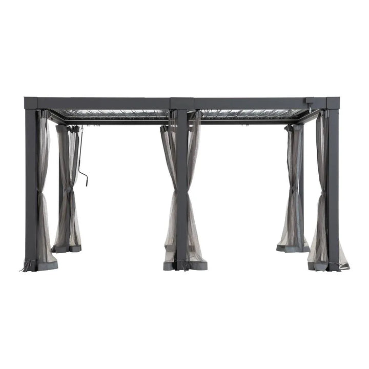SUNJOY Multi Pergola Mosquito Netting for 4.06m x 3.06m Aluminum Louvered Pergola