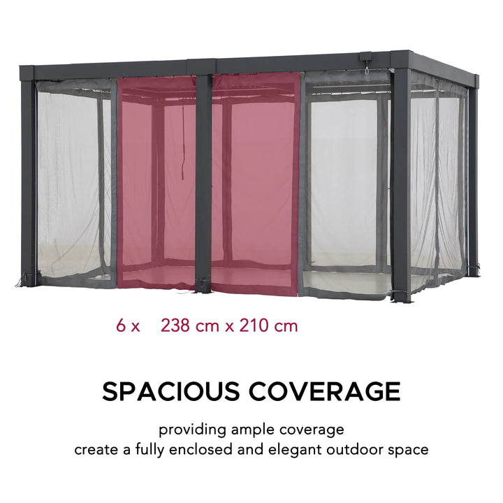 SUNJOY Multi Pergola Mosquito Netting for 4.06m x 3.06m Aluminum Louvered Pergola