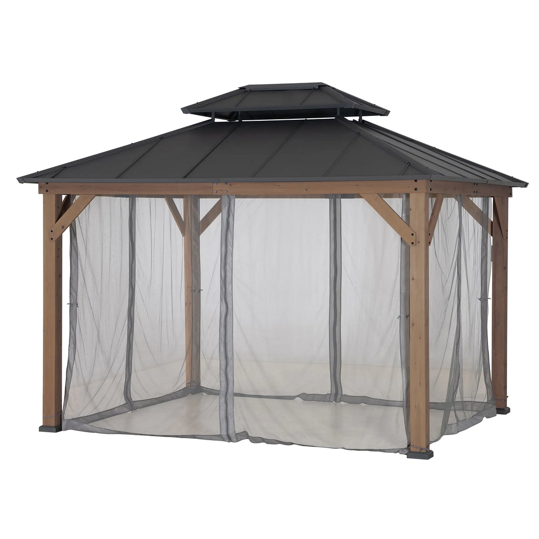 SUNJOY Replacement Mosquito Netting for 3m x 3.6m Cedar Wood Gazebo