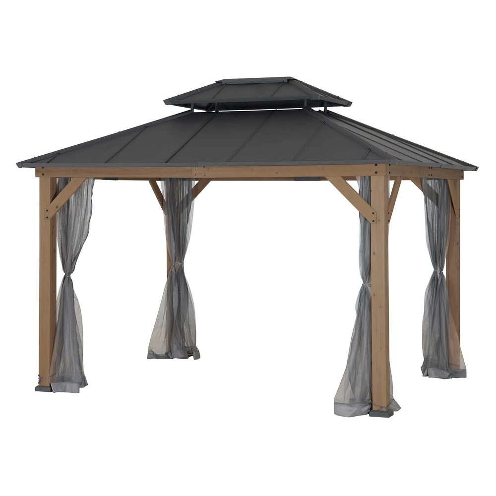 SUNJOY Replacement Mosquito Netting for 3m x 3.6m Cedar Wood Gazebo