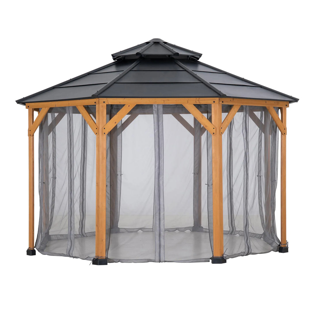 SUNJOY Replacement Mosquito Netting for 3.95m x 3.95m Steel Frame Metal Gazebo