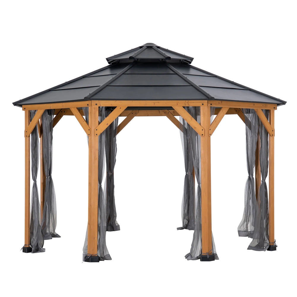 SUNJOY Replacement Mosquito Netting for 3.95m x 3.95m Steel Frame Metal Gazebo