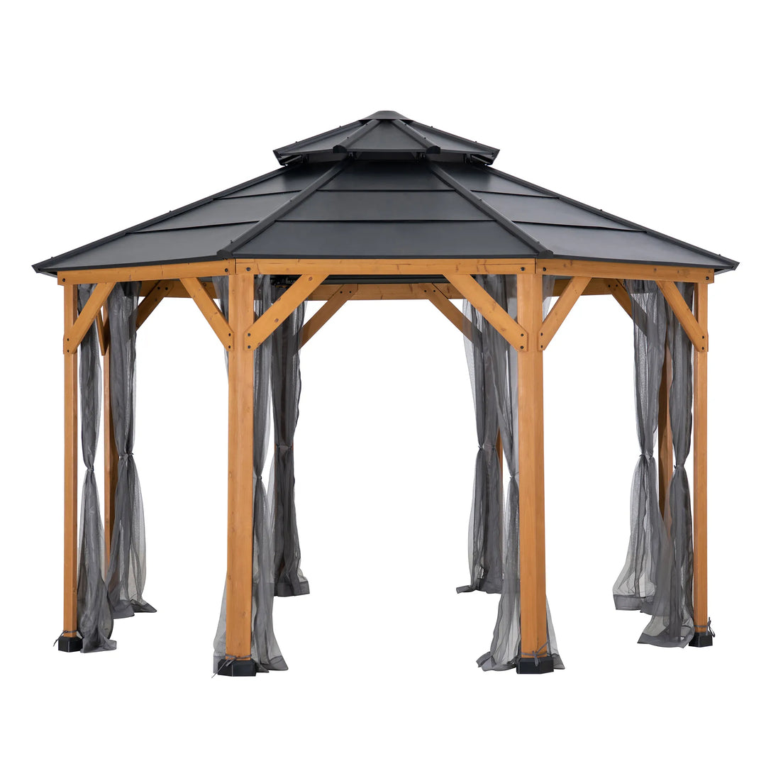SUNJOY Replacement Mosquito Netting for 3.95m x 3.95m Steel Frame Metal Gazebo