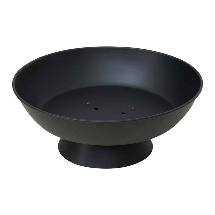 SUNJOY PICO Fire Pit – Ø58cm Round Black Steel Wood Burning Fire Pit