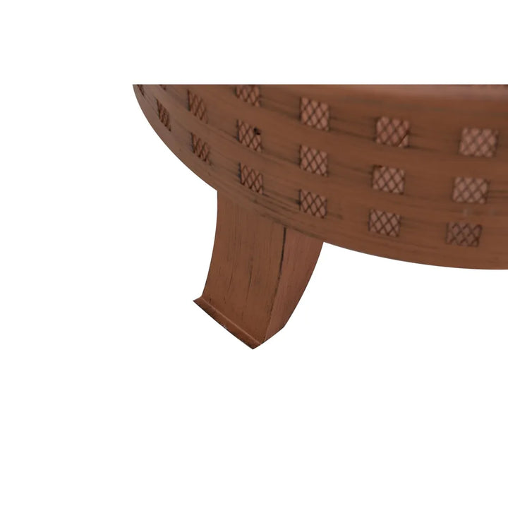 SUNJOY Outdoor Round Fire Pit with Mesh Cover Wood Burning Fire Pit TEIDE - Ø83cm 
