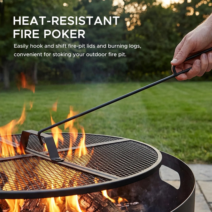 KELTON Screened Round Steel Wood Burning Fire Pit 51cm