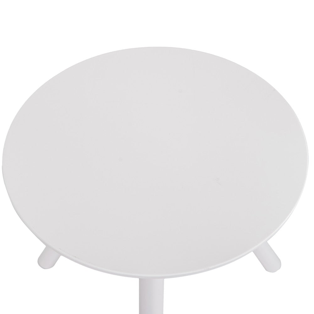 SUNJOY Modern Portable End Table White Tripod Side Table