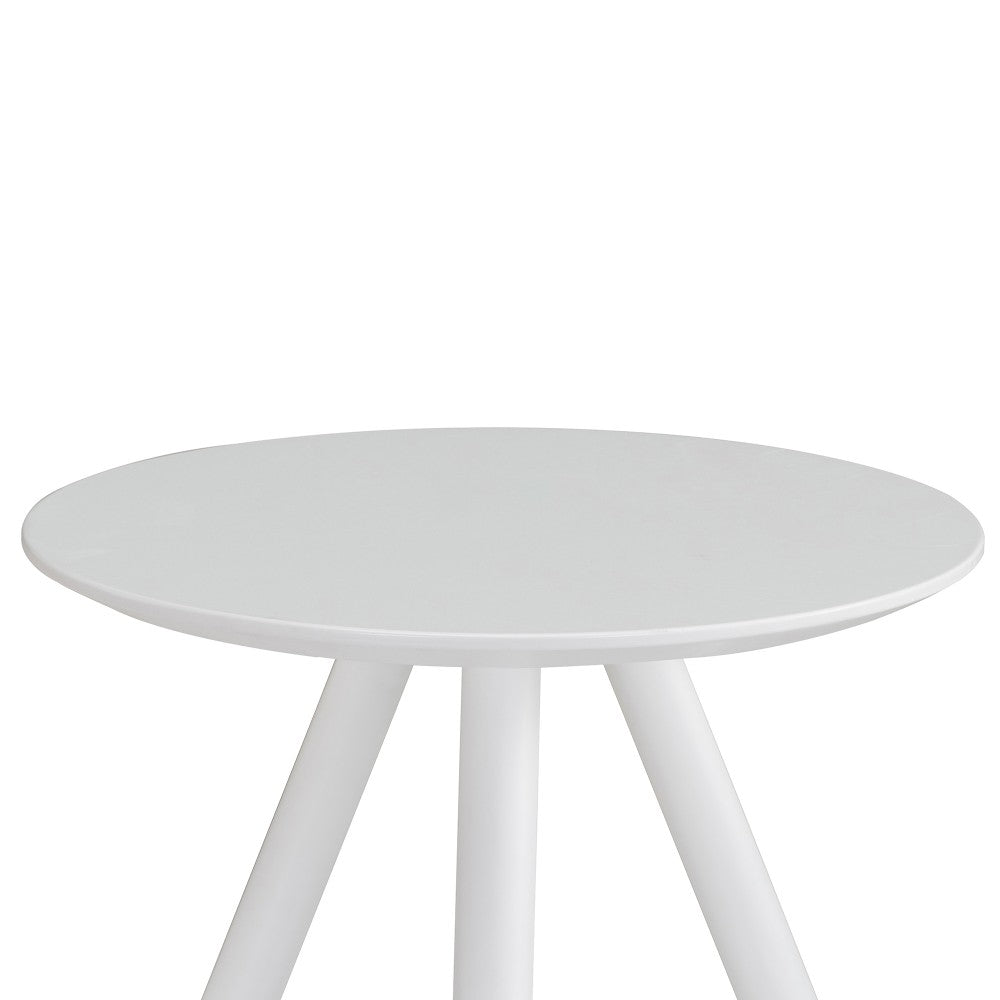 SUNJOY Modern Portable End Table White Tripod Side Table