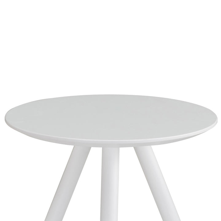 SUNJOY Modern Portable End Table White Tripod Side Table