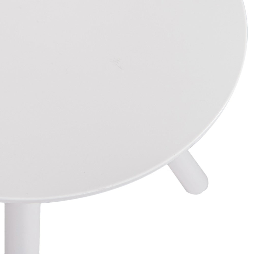 SUNJOY Modern Portable End Table White Tripod Side Table