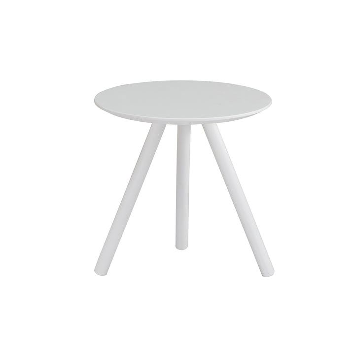 SUNJOY Modern Portable End Table White Tripod Side Table