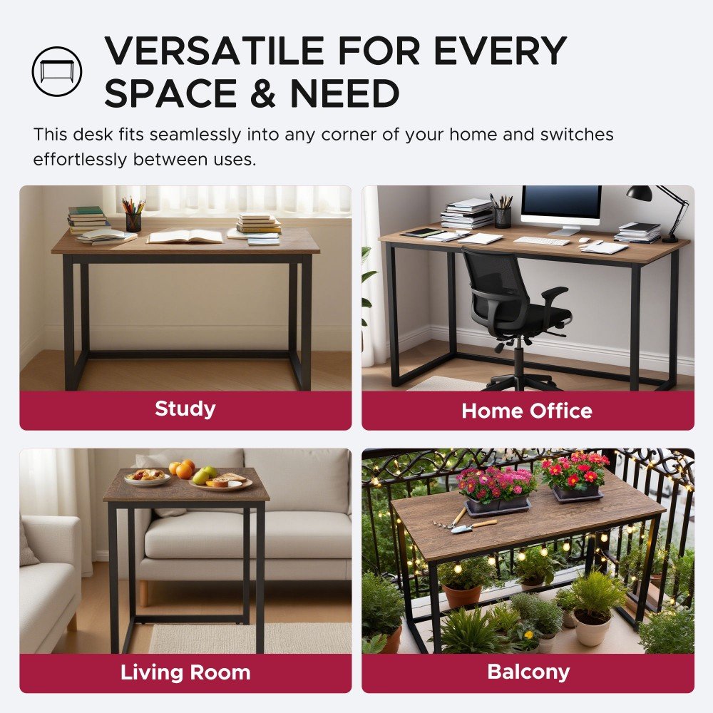 SUNJOY 1.2M Studio Space Leeden Desk Modern Design Home Office Computer Desk 