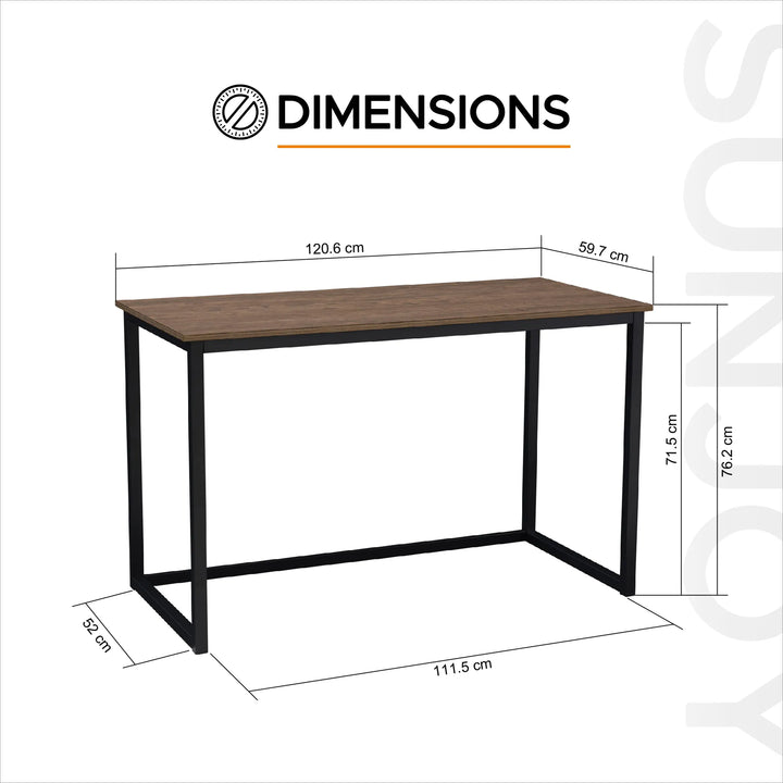 SUNJOY 1.2M Leeden Desk with Wood Grain Finish Desktop
