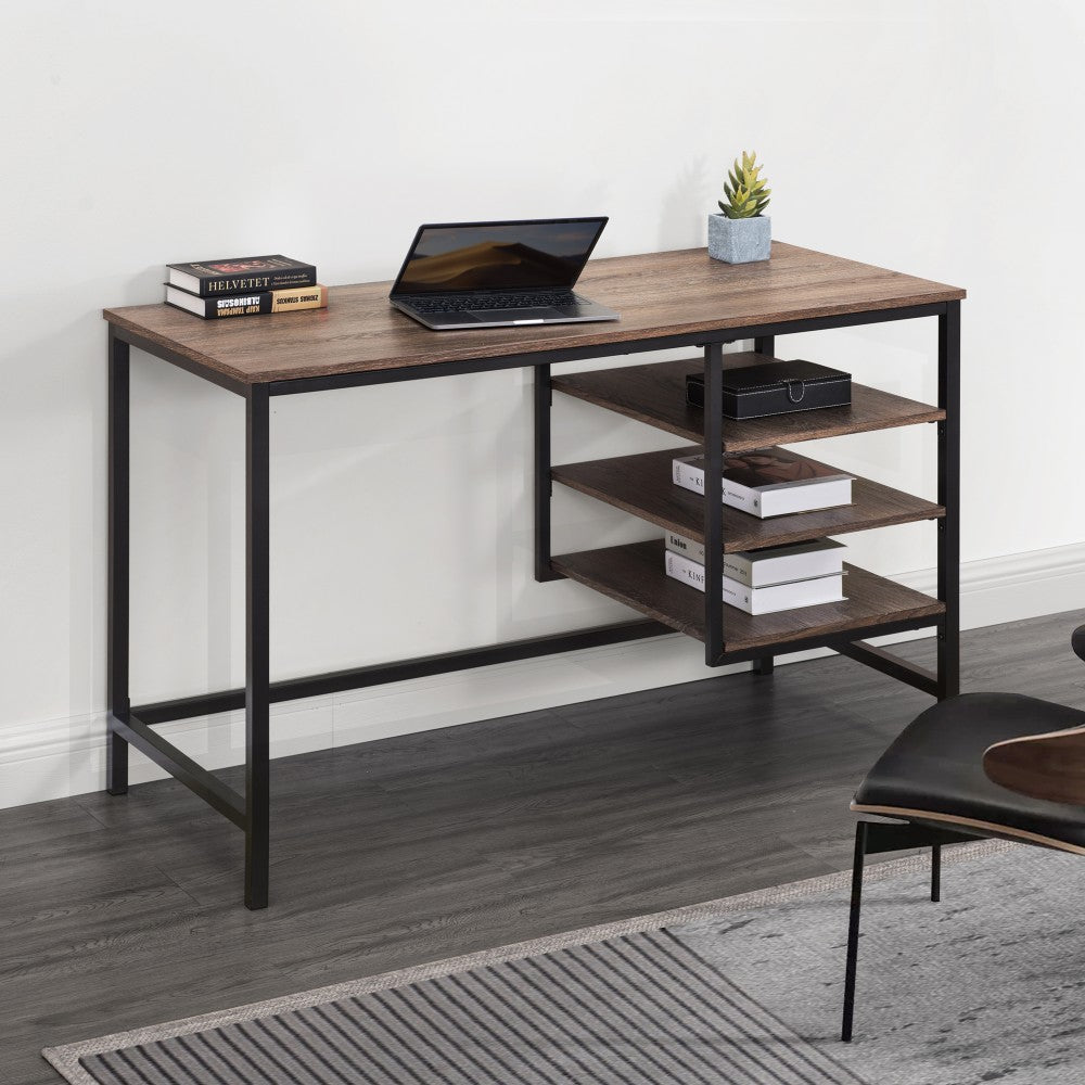 SUNJOY 1.2M Studio Space Lattimore Desk Industrial Design Home Office Computer Desk with Shelves