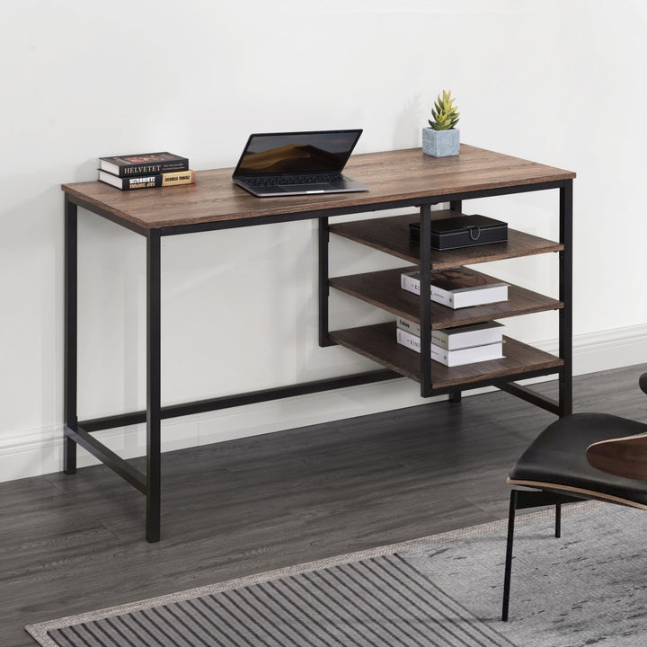 SUNJOY 1.2M Studio Space Lattimore Desk Industrial Design Home Office Computer Desk with Shelves