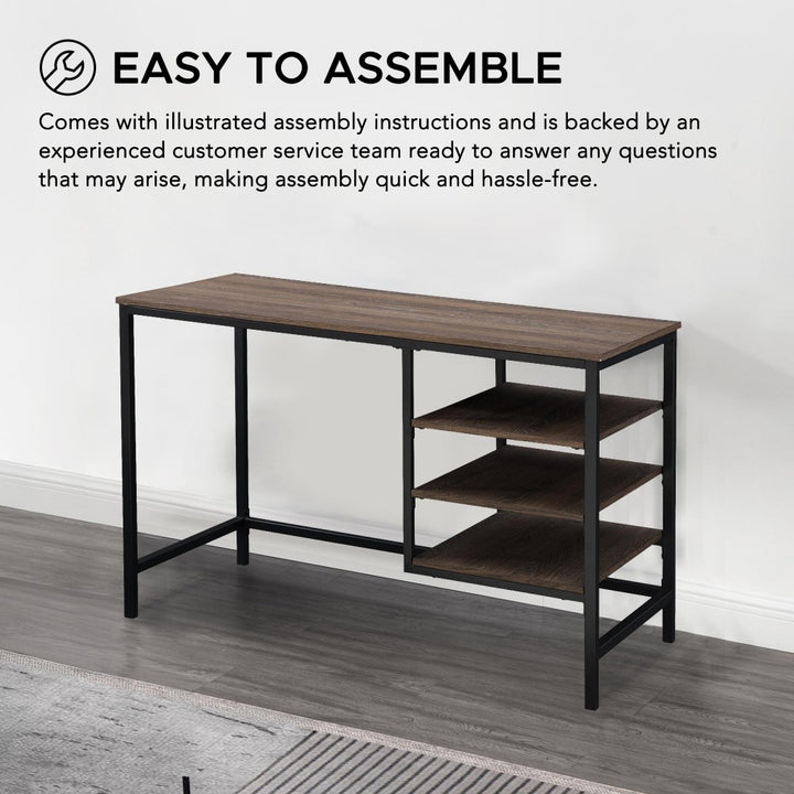 SUNJOY 1.2M Studio Space Lattimore Desk Industrial Design Home Office Computer Desk with Shelves 