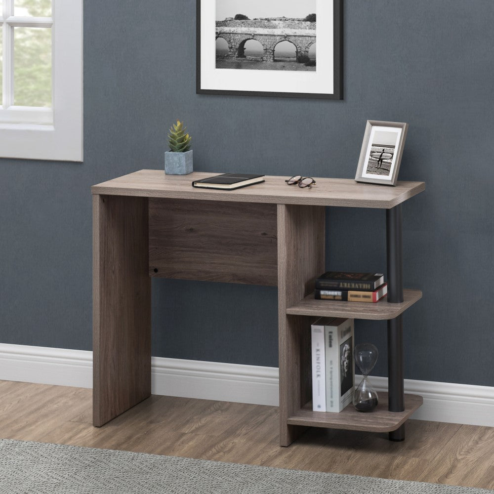 SUNJOY 1M Studio Space Enoch Desk Indoor Computer Desk with Two Open Shelves