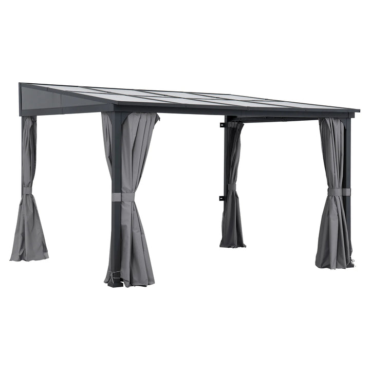 VISTA Wall-Mounted Enclosed Lean-To Gazebo 3.6m x 3m