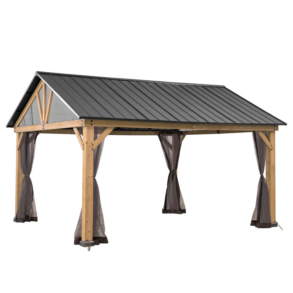 SUNJOY Replacement Mosquito Netting for 4.65m x 4.04m Cedar Wood Gazebo