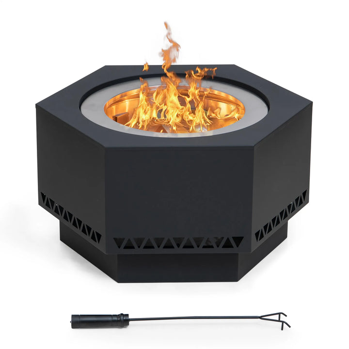 AMIATA Hexagon Smokeless Fire Pit 66cm