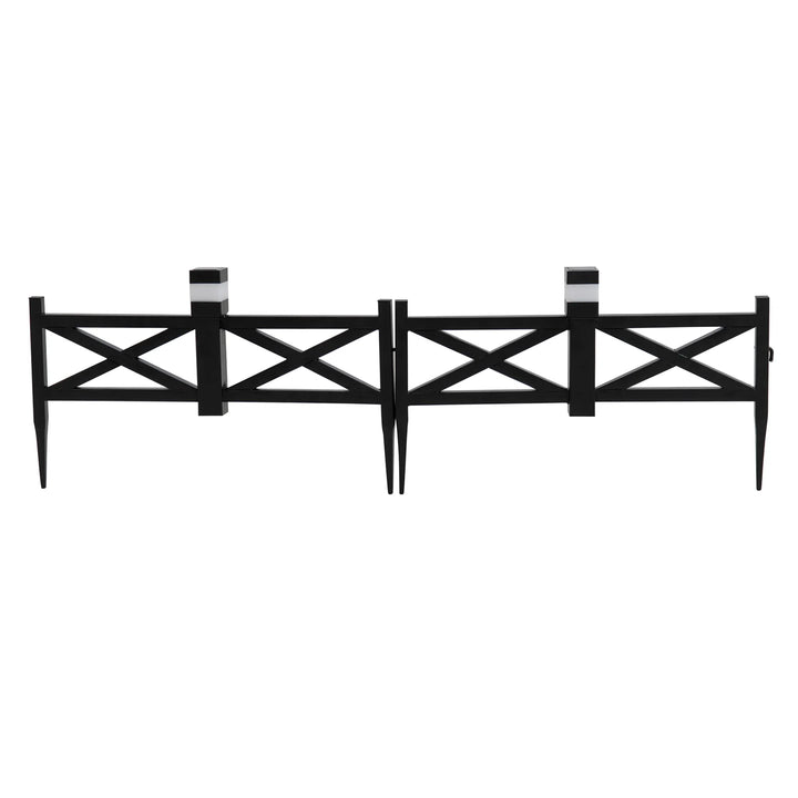 CROMWELL Solar Metal Lattice Garden Fencing, 5-Pack