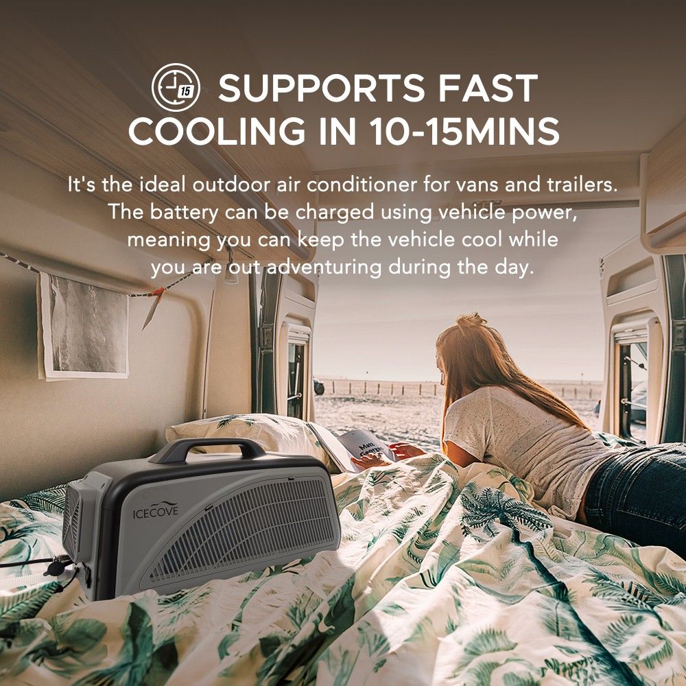 SUNJOY IceCove Portable Air Conditioner with 1 Power Bank for Outdoor and Indoors 