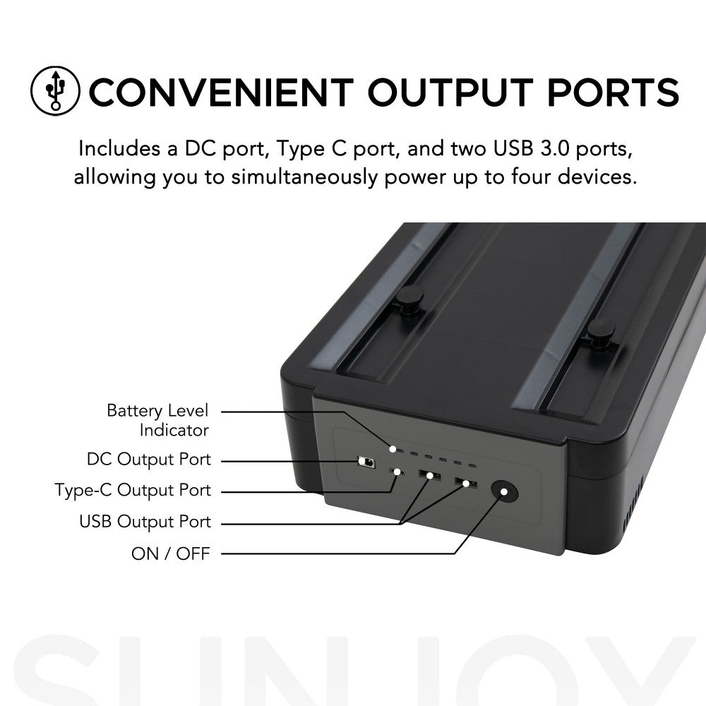 SUNJOY IceCove Rechargeable Lithium Iron Phosphate Battery Pack - Grey 
