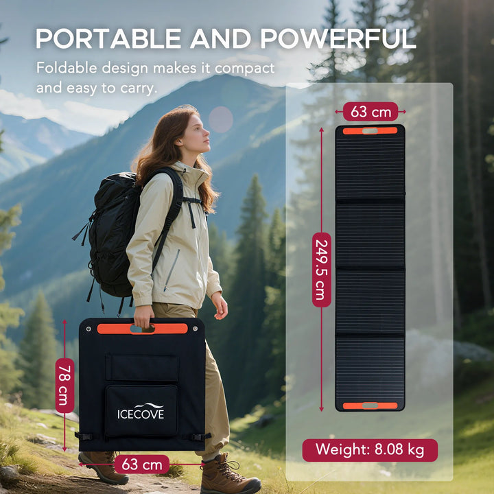 SUNJOY 226W Folding Portable Solar Panel for Air Conditioner 