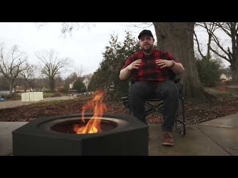 Product Diaplay of SUNJOY 66CM Hexagon Smokeless Fire Pit with Poker