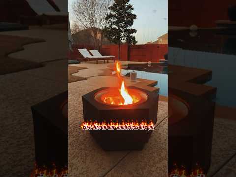 Product Diaplay of SUNJOY 66CM Hexagon Smokeless Fire Pit with Poker